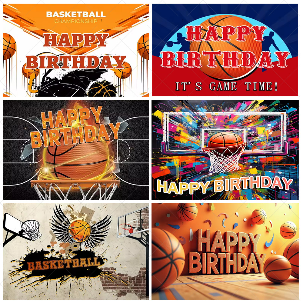 Photography Game - Basketball Game Backdrop Supplies Boy Birthday
