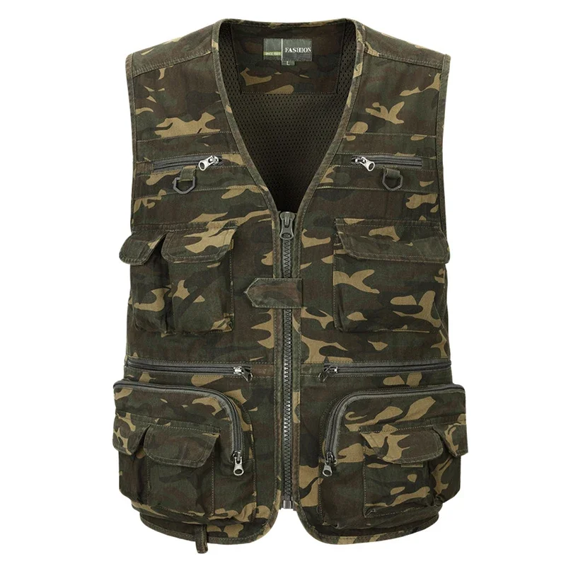 Photography Game - Men Camouflage Fishing Hunting Vest Cargo