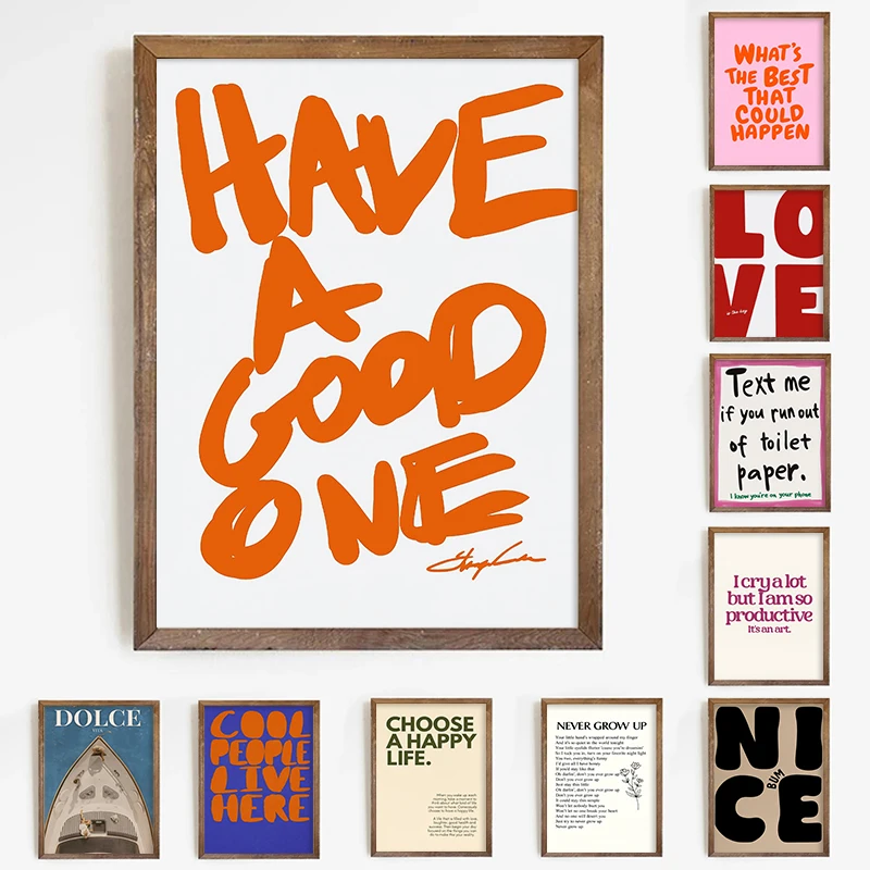 Photography Trend - Retro Text Canvas Painting - Fashionable