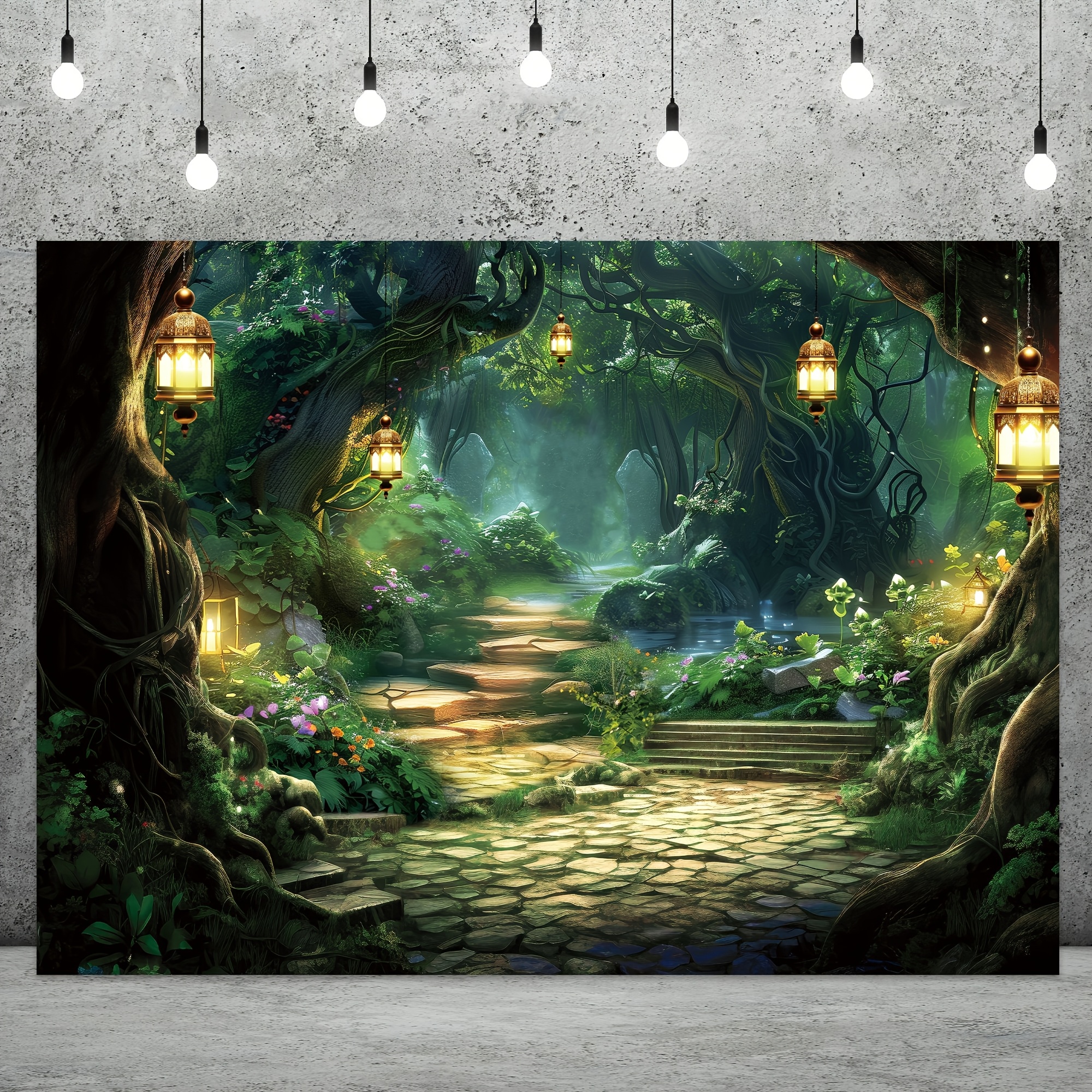 Fairy Tale Background Green Ma - đánh giá và giá Photography Yellow Light