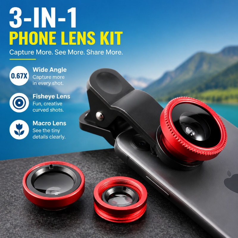 External Phone Lens Kit Wide A - đánh giá và giá Photography High Angle