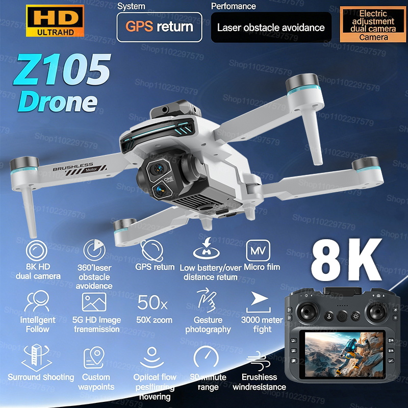 Z105 Drone 4K GPS Dual Camers  - đánh giá và giá Photography High Angle
