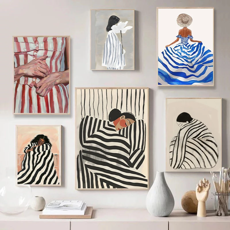 Fashion  Abstract Stripe Woman - đánh giá và giá Photography Trend